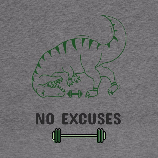 No Excuses - Gym Dinosaur by TrendyShopTH